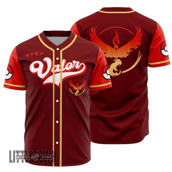 Pokemon Valor Baseball Jersey