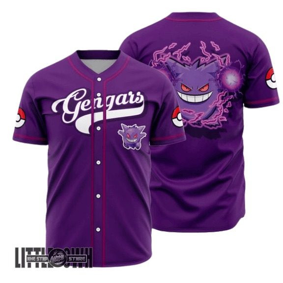 Pokemon Gengar Baseball Jersey