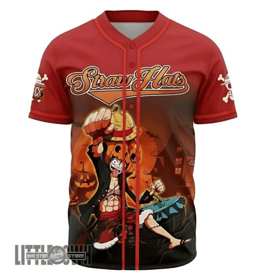 Luffy Baseball Jersey Custom OP Halloween Edition Costumes Cosplay