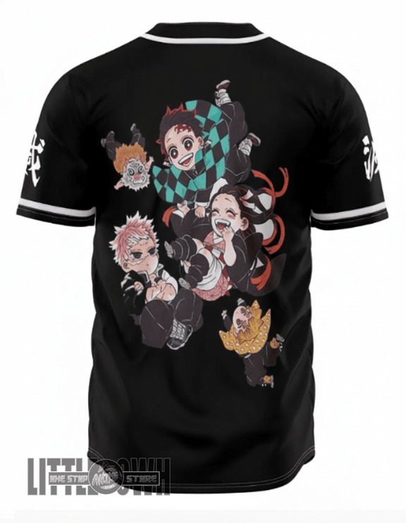 Demon Corps Baseball Jersey Custom KnY Halloween Edition Costumes Cosplay 3 Demon Corps Baseball Jersey Custom KnY Halloween Edition Costumes Cosplay - Image 3