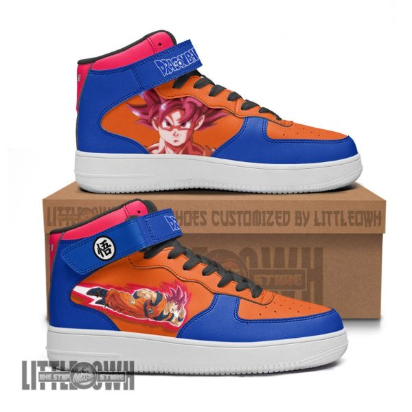 Goku God AF1 High Sneakers Custom Dragon Ball Anime Shoes