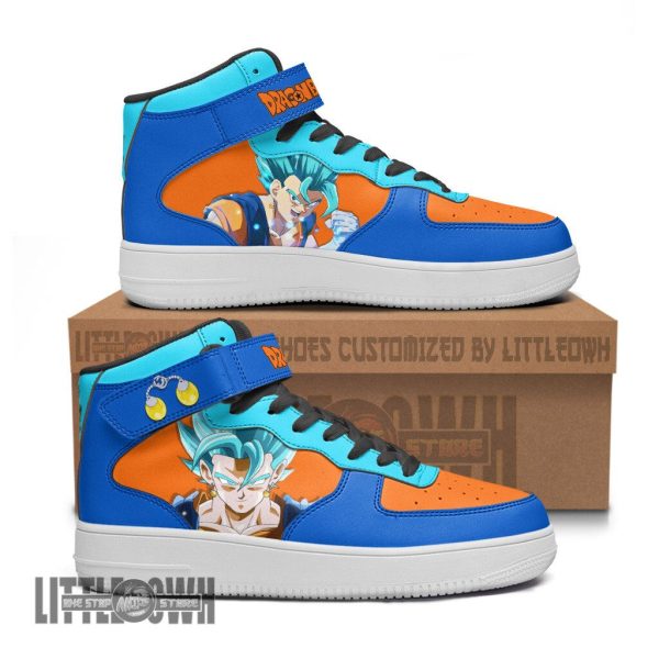 Vegito Blue AF1 High Sneakers Custom Dragon Ball Anime Shoes