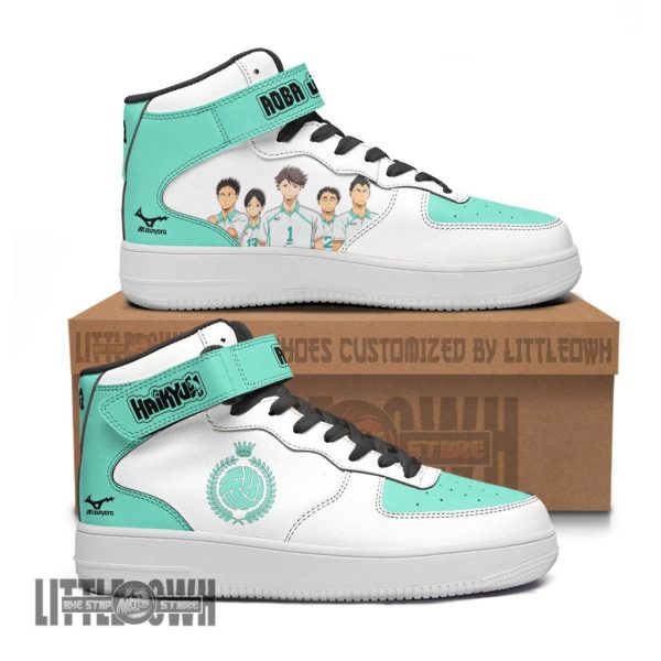 Aoba Johsai AF1 High Sneakers Custom Haikyuu Anime Shoes