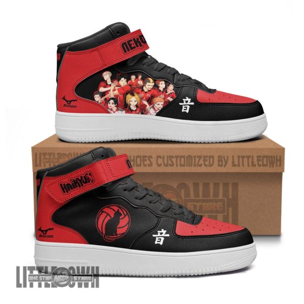 Nekoma High AF1 High Sneakers Custom Haikyuu Anime Shoes