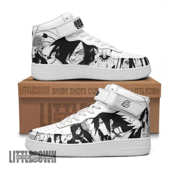 Madara AF1 High Sneakers Custom Naruto Anime Shoes Manga Style