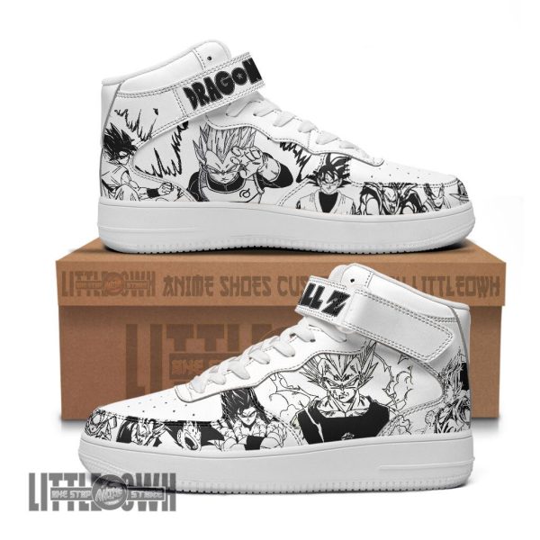 Vegeta AF1 High Sneakers Custom Dragon Ball Anime Shoes Manga Style