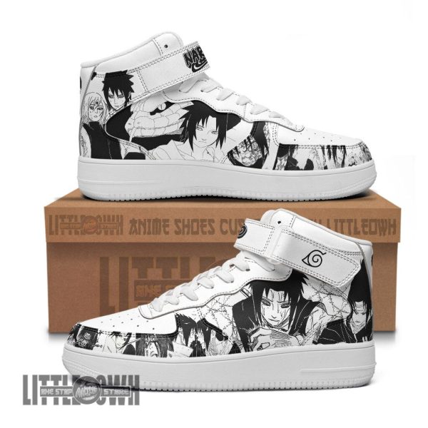 Sasuke AF1 High Sneakers Custom Naruto Anime Shoes Manga Style