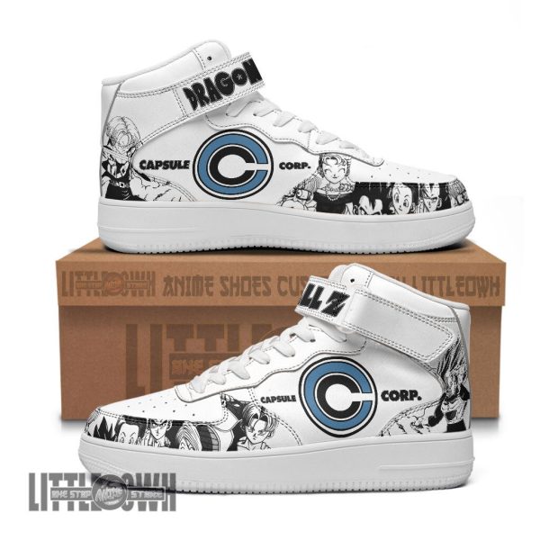 Capsule Corps AF1 High Sneakers Custom Dragon Ball Anime Shoes Manga Style
