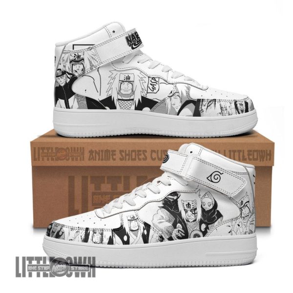 Jiraiya AF1 High Sneakers Custom Naruto Anime Shoes Manga Style