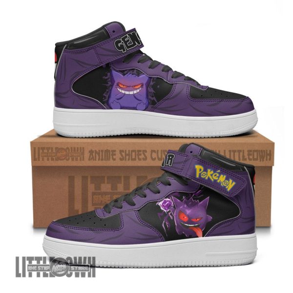Gengar AF1 High Sneakers Custom Pokemon Anime Shoes