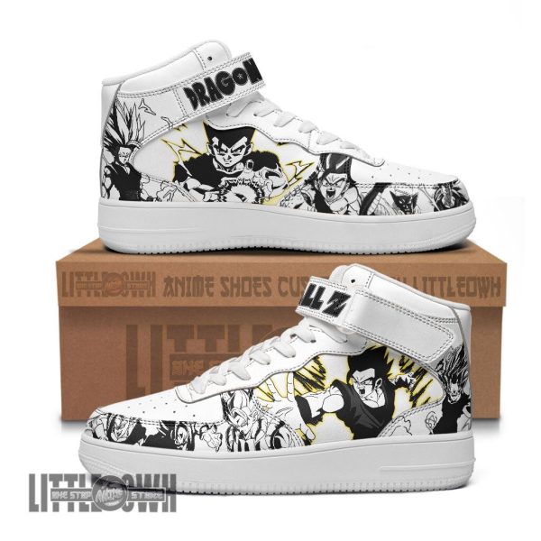 Son Gohan AF1 High Sneakers Custom Dragon Ball Anime Shoes Manga Style