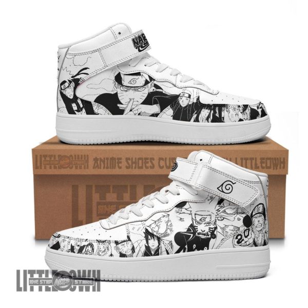 Naruto Uzumaki AF1 High Sneakers Custom Manga Style Anime Shoes