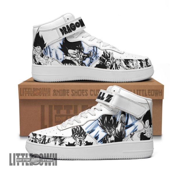 Gogeta AF1 High Sneakers Custom Dragon Ball Anime Shoes Manga Style