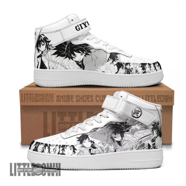 Tomioka Giyuu AF1 High Sneakers Custom Demon Slayer Anime Shoes Manga Style
