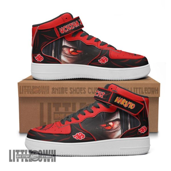 Itachi Sharingan Shoes Custom AF1 High Naruto Anime Sneakers