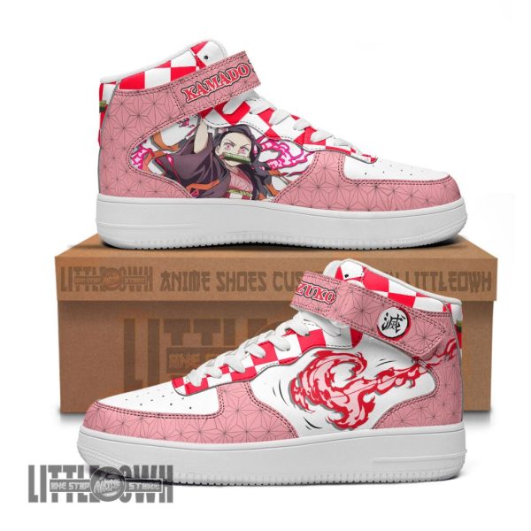Nezuko Shoes Custom AF1 High Demon Slayer Anime Sneakers