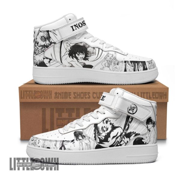 Inosuke AF1 High Sneakers Custom Demon Slayer Anime Shoes Manga Style