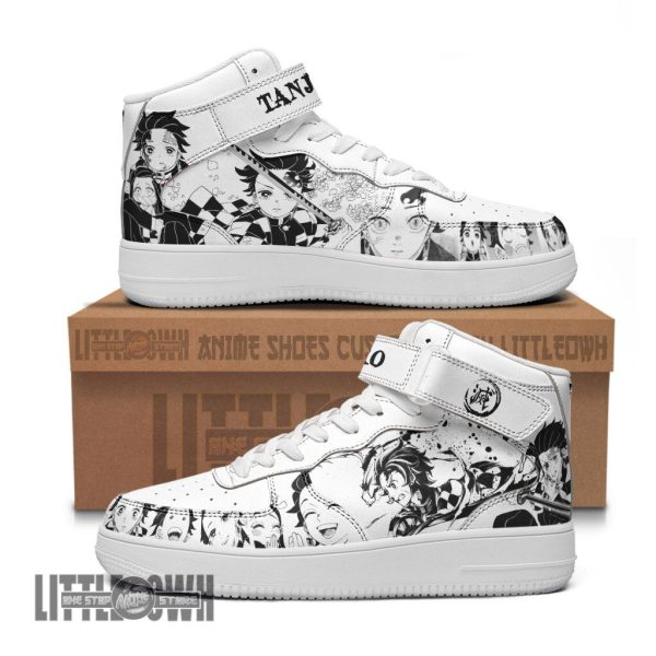 Tanjiro AF1 High Sneakers Custom Demon Slayer Anime Shoes Manga Style