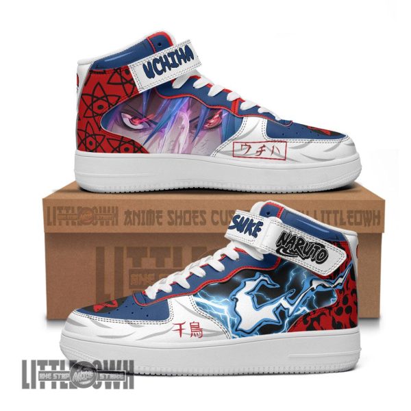 Sasuke Shoes Custom AF1 High Naruto Anime Sneakers
