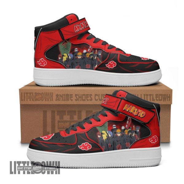 Akatsuki Shoes Custom AF1 High Naruto Anime Sneakers