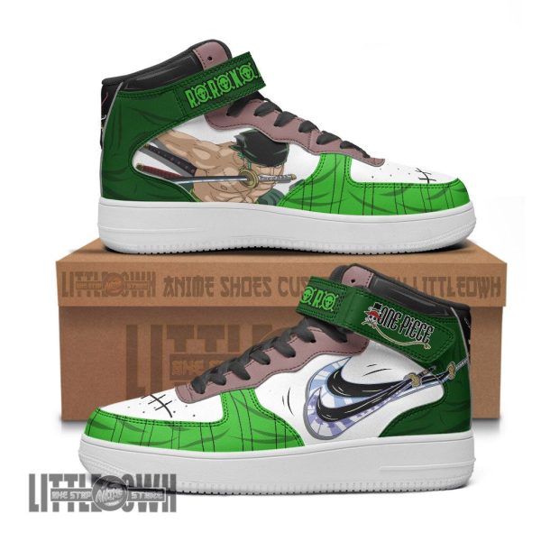 Zoro One Piece Shoes Custom AF1 High Anime Sneakers