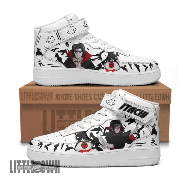 Itachi Akatsuki AF1 High Sneakers Custom Naruto Anime Shoes