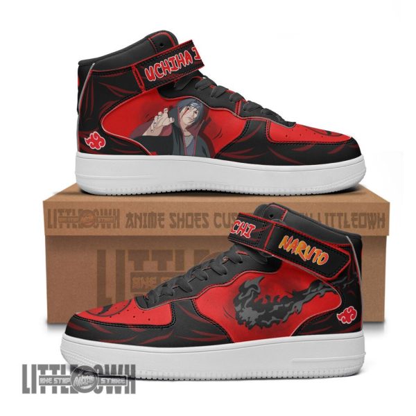 Itachi Amaterasu Shoes Custom AF1 High Naruto Anime Sneakers