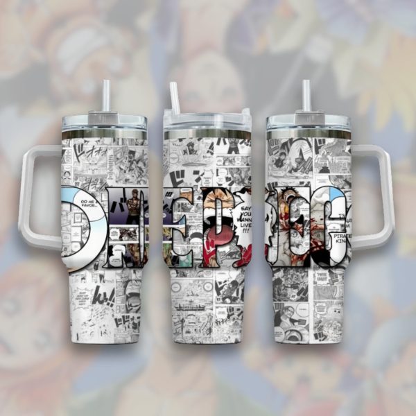 Luffy OP Anime Custom Cup 40 oz 30 oz Tumbler With Handle 3 1758700533031