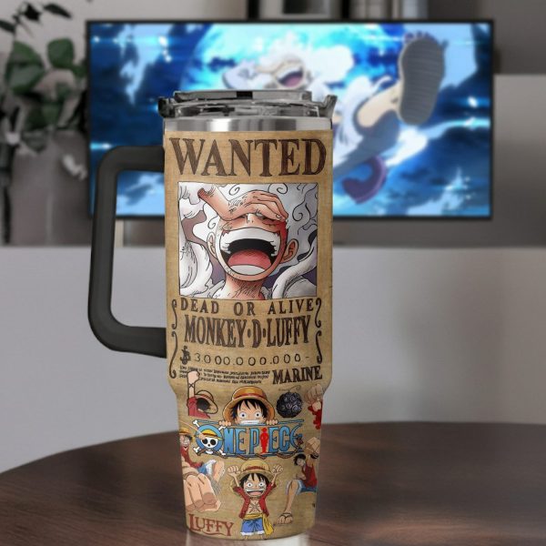 Luffy Gear 5 OP Anime Custom Cup 40 oz 30 oz Tumbler With Handle