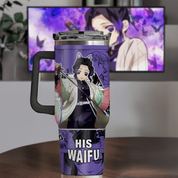 Shinobu Kocho Anime Custom Cup 40 oz 30 oz Tumbler With Handle