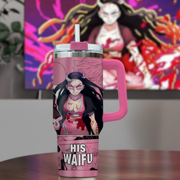 Nezuko Kamado Anime Custom Cup 40 oz 30 oz Tumbler With Handle