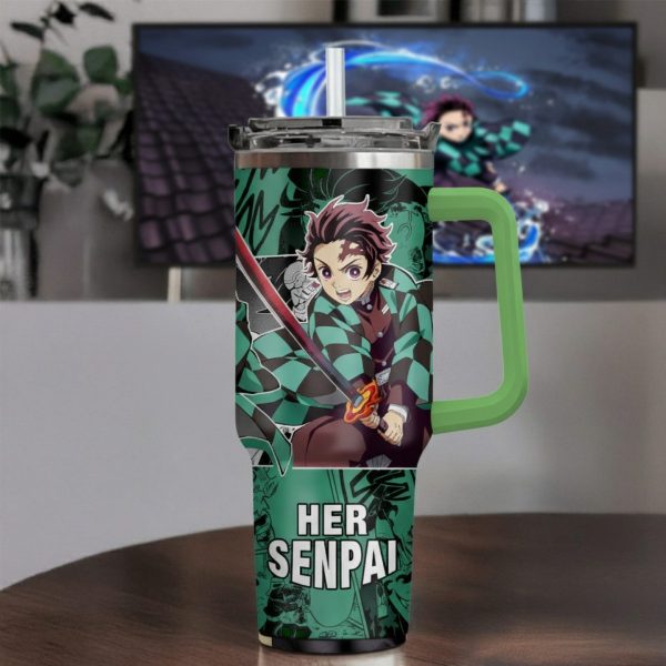 Tanjiro Kamado Anime Custom Cup 40 oz 30 oz Tumbler With Handle