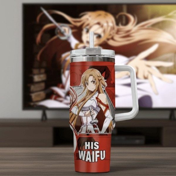Yuuki Asuna SAO Anime Custom Cup 40 oz 30 oz Tumbler With Handle
