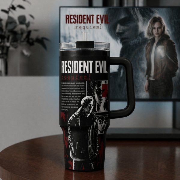 Leon Resident Evil Requeam Custom Cup 40 oz 30 oz Tumbler With Handle
