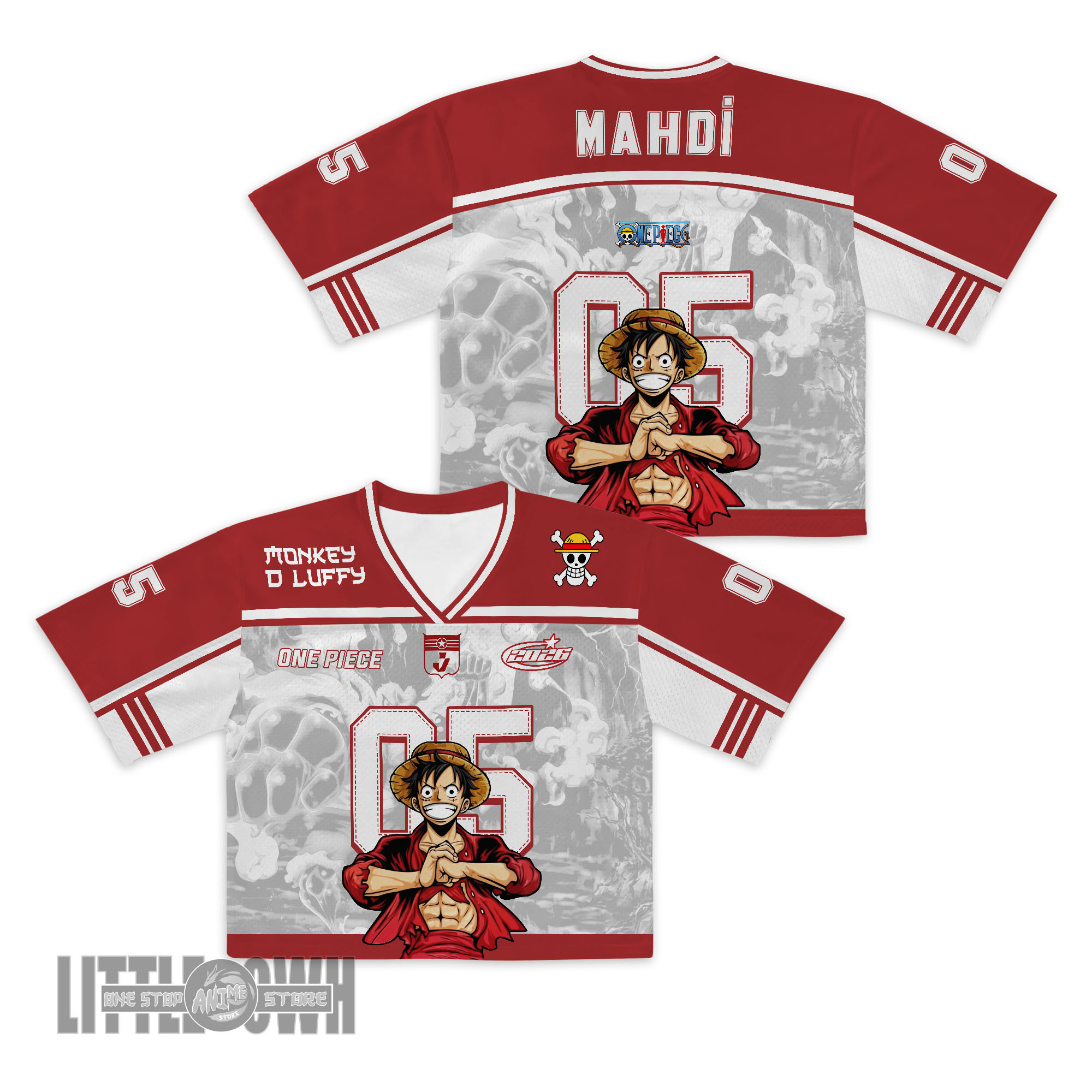 53 Luffy Custom Football Jersey
