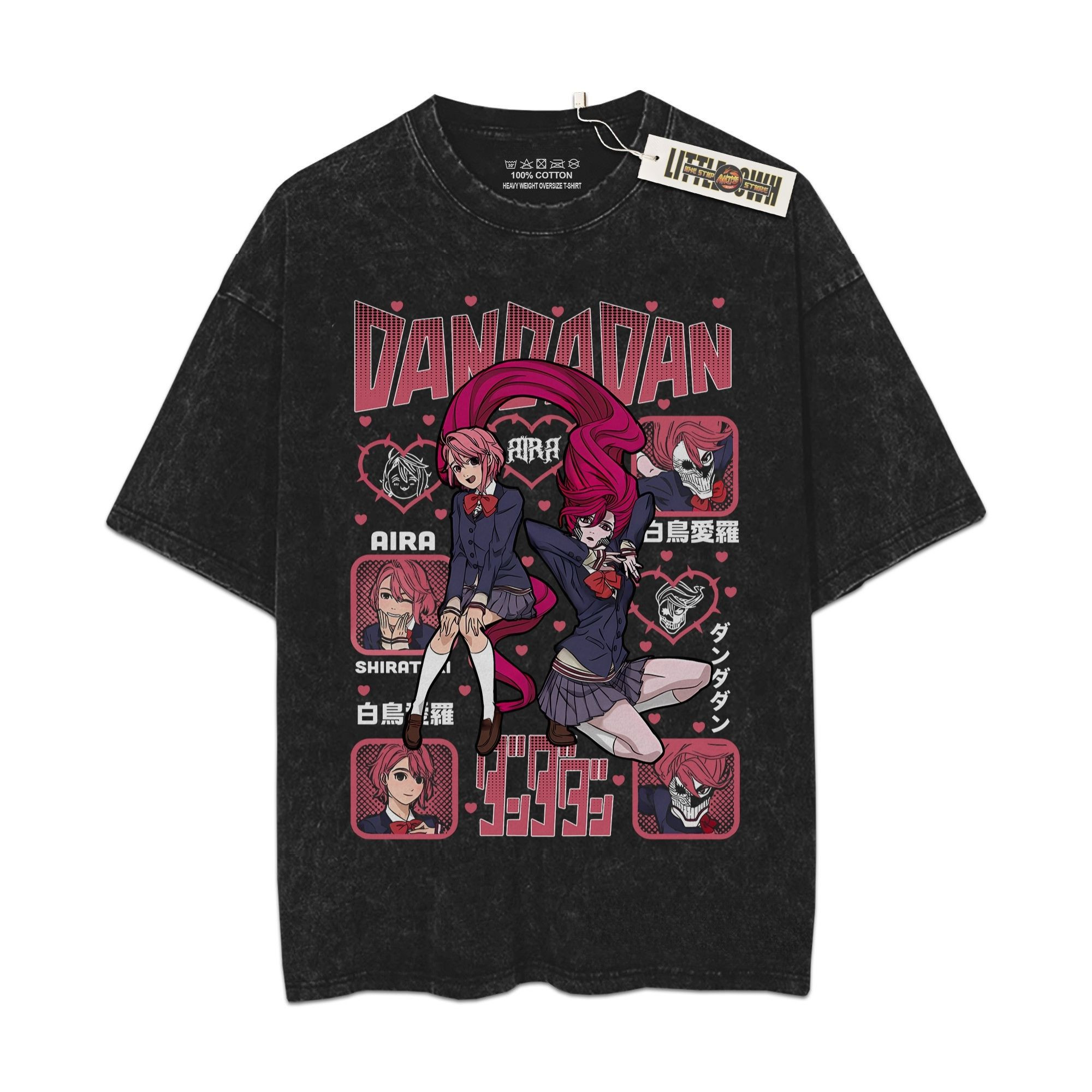 Aira Vintage Shirt Dandvdan  Oversized Washed Tees - Custom Anime Tee