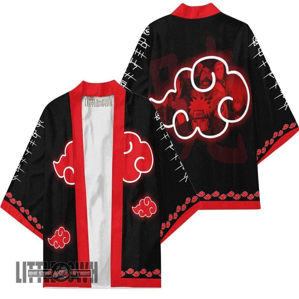 Akatsuki Cloak Ninja Robe Anime Coat Kimono Cardigan Cosplay Costumes