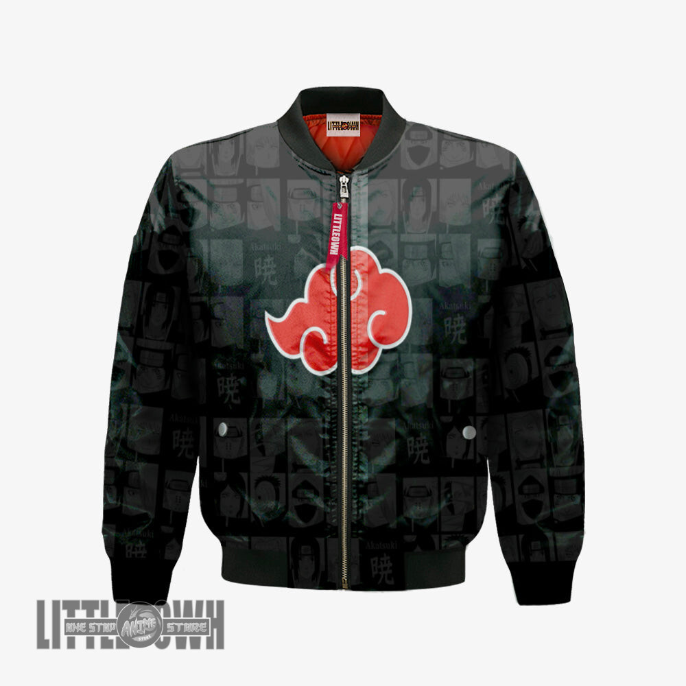Akatsuki Cloud Bomber Jacket Custom Akatsuki Village Naruto Cosplay Costumes
