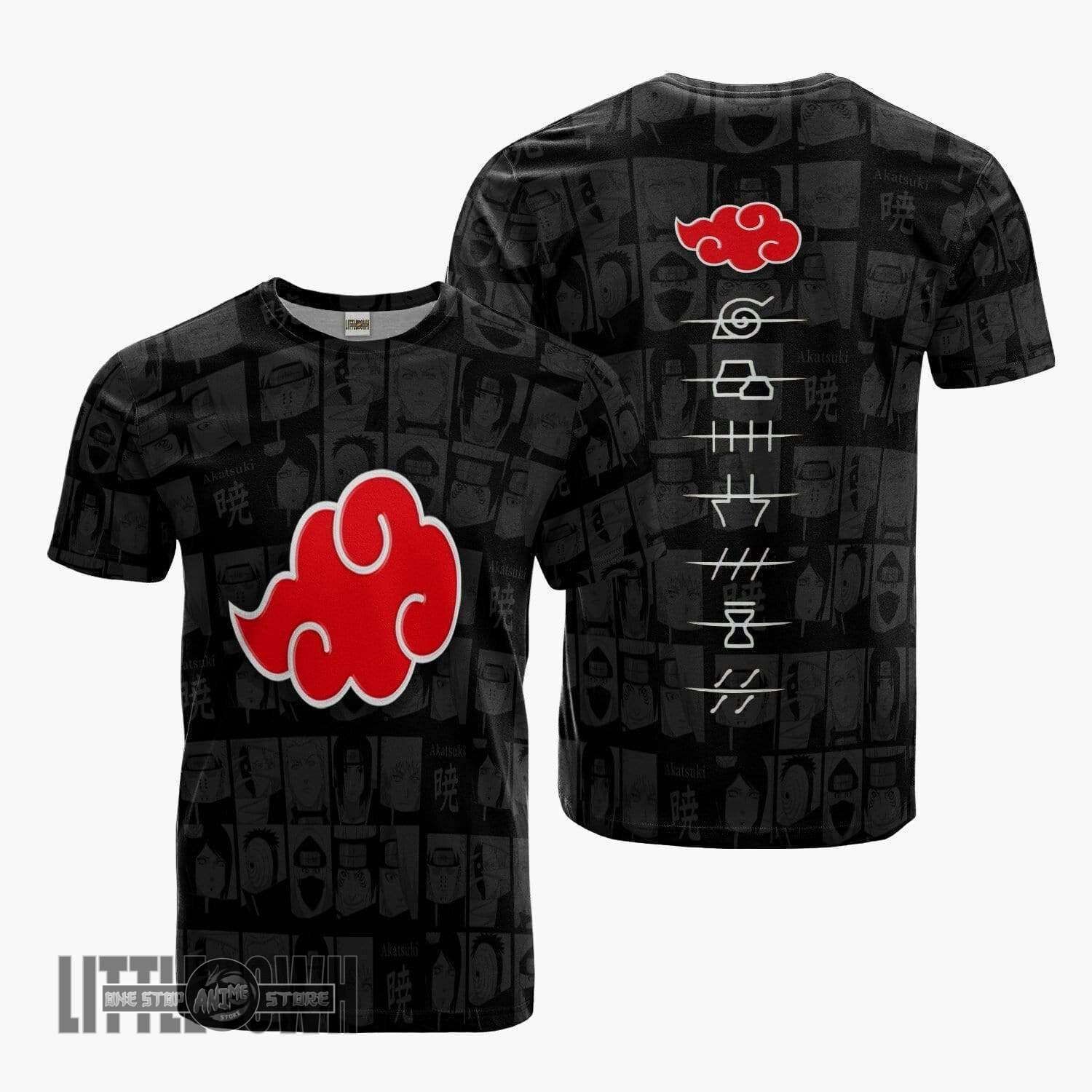 Akatsuki Cloud T Shirt  Akatsuki Village Anime Merch Merch