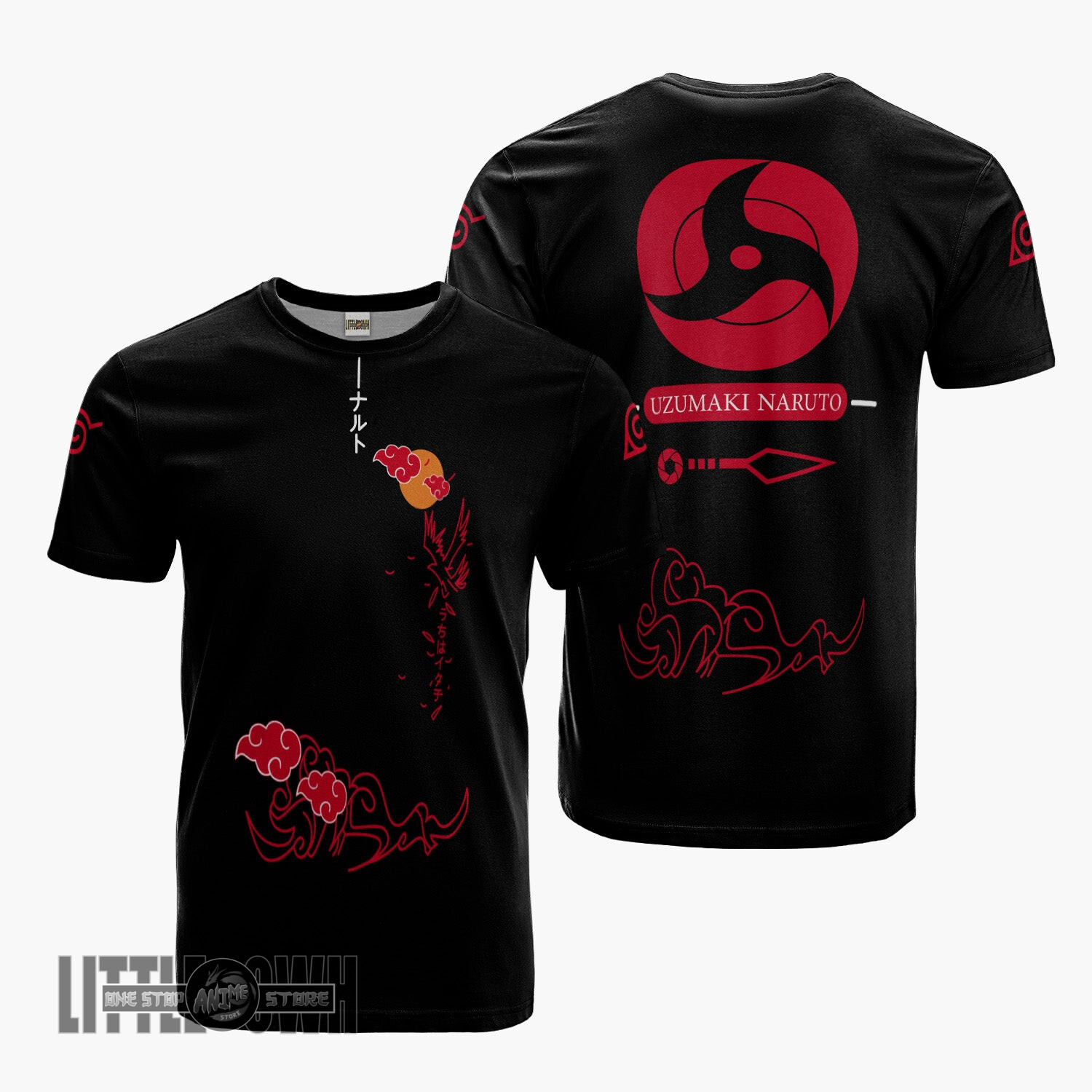 Akatsuki Itachi Uchiha T Shirt Cosplay Costume Anime Merch Outfits