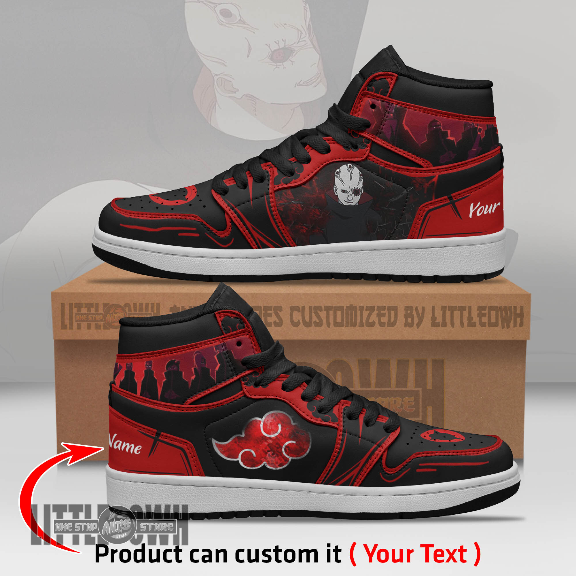 Akatsuki Shin Persionalized Shoes Naruto Anime Boot Sneakers