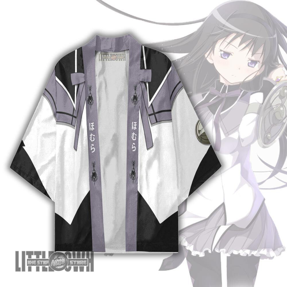 Akemi Homura The Puella Magi Anime Kimono Cosplay Coat