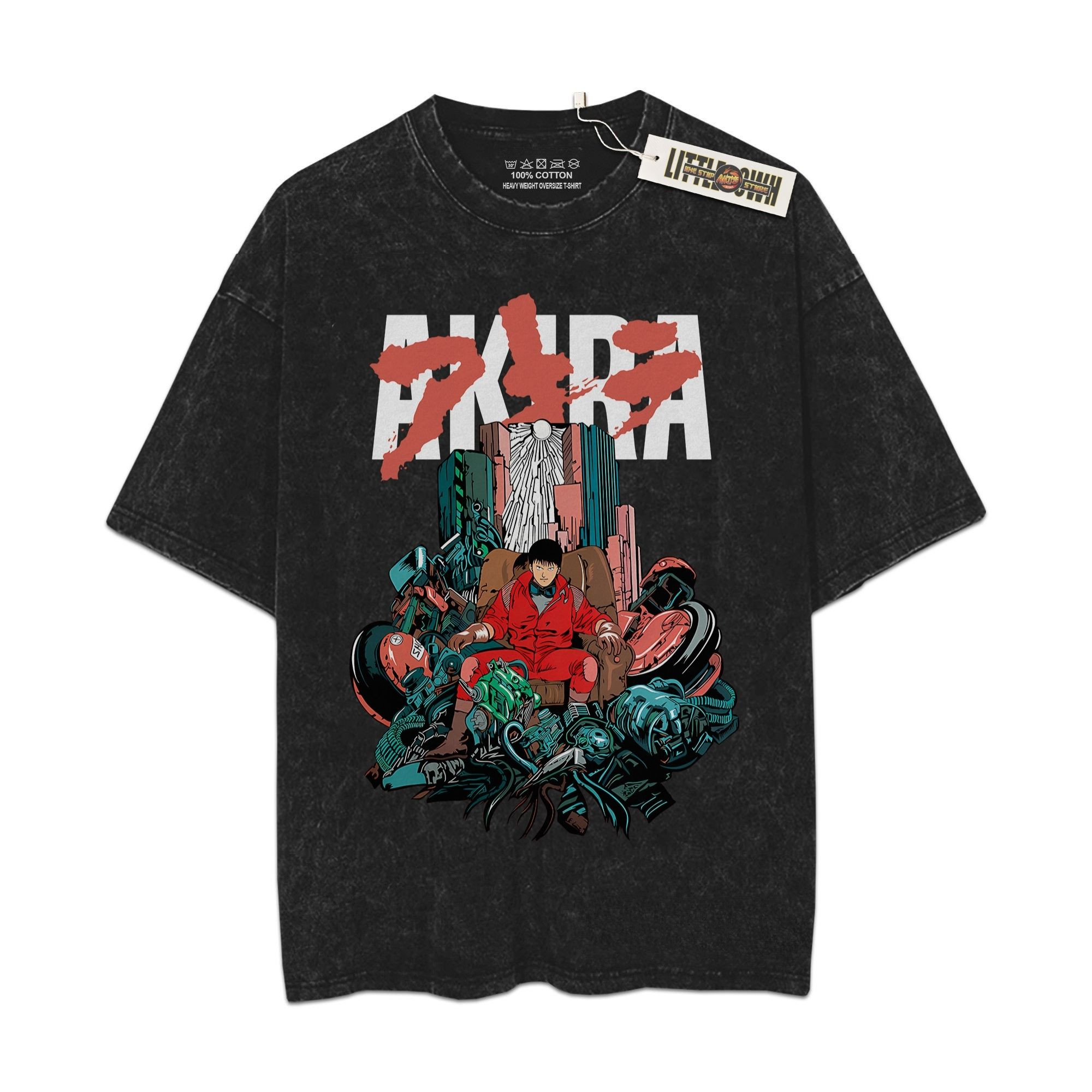 Akiira Vintage Shirt Oversized Washed Tees - Custom Anime Tee