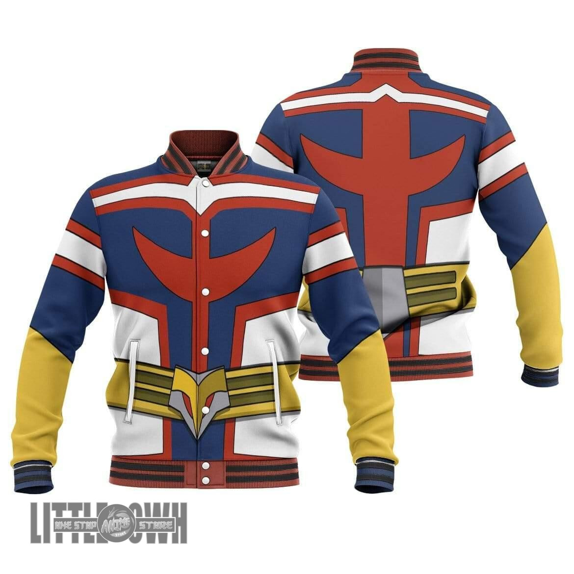 All Might Cosplay Costume My Hero Academia Baseball Jacket MHA Clothes Anime Unisex Casual 3D All Over Printed