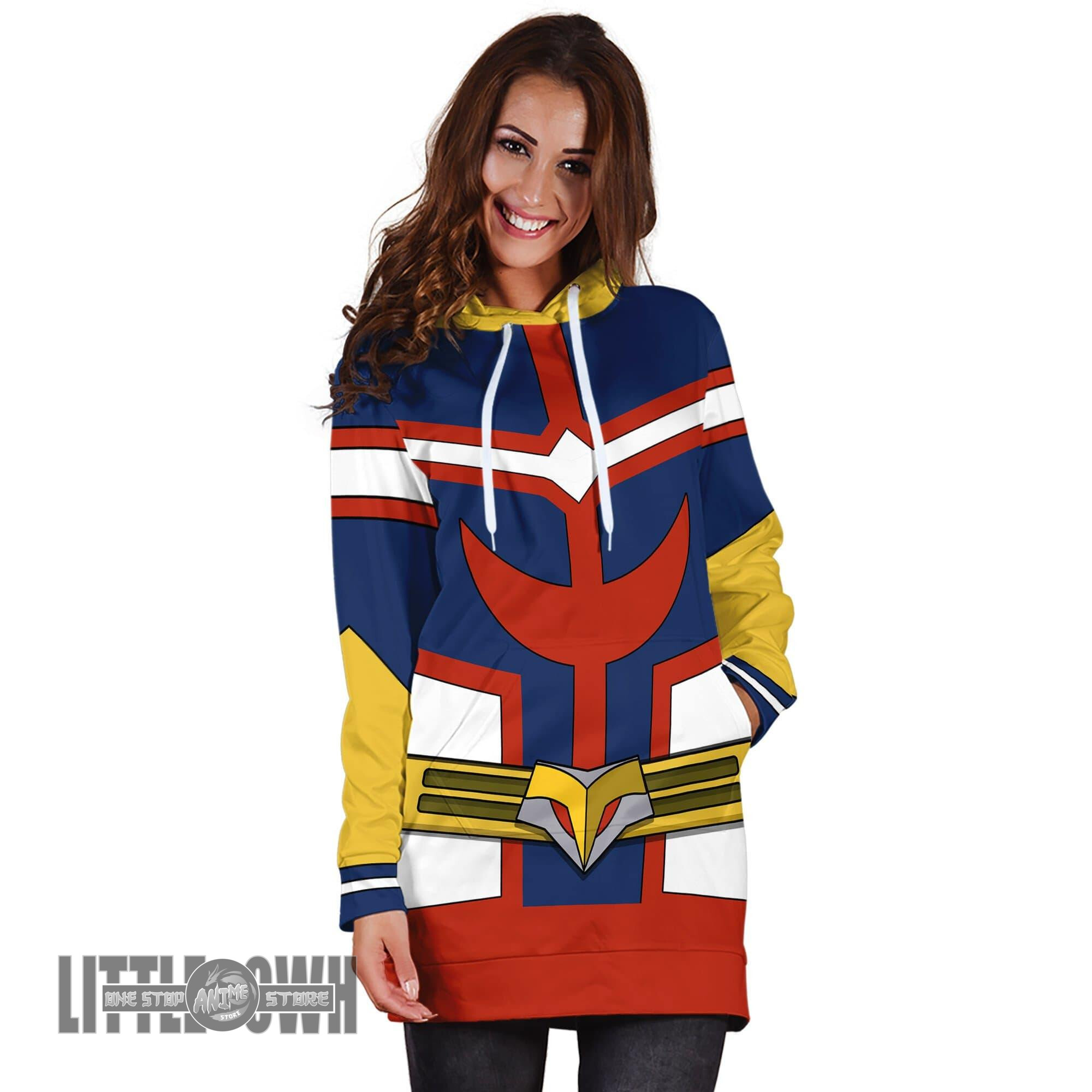 All Might Custom Women Hoodie Dress My Hero Academia Anime Cosplay Costume