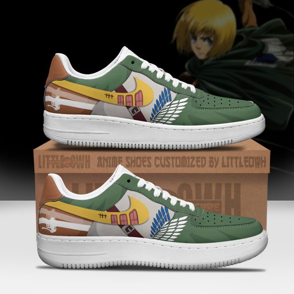 Armin Arlert Anime Sneakers - Custom AoT AF1 Shoes