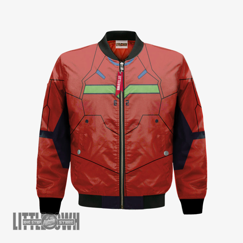 Asuka Langley Soryu Bomber Jacket Custom Neon Genesis Evangelion Cosplay Costumes