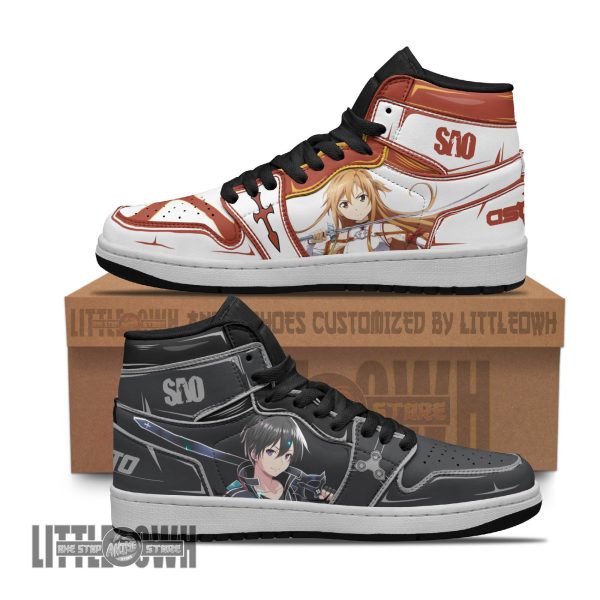 Asuna x Kirito Sword Art Online Custom Anime Boot Sneakers