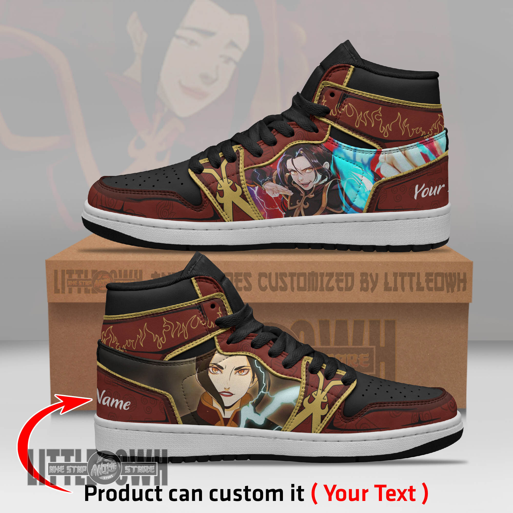 Azula Persionalized Shoes Avatar The Last Airbender Anime Boot Sneakers