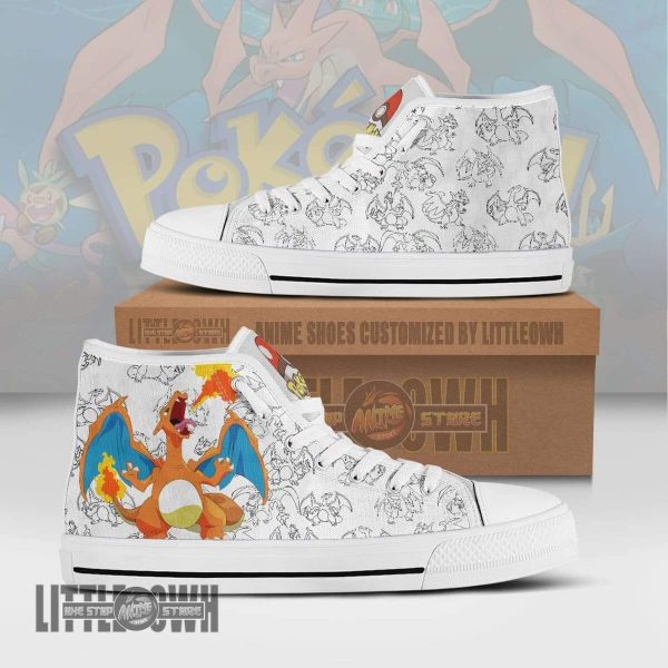 Charizard High Top Canvas Shoes Custom Pokemon Anime Sneakers